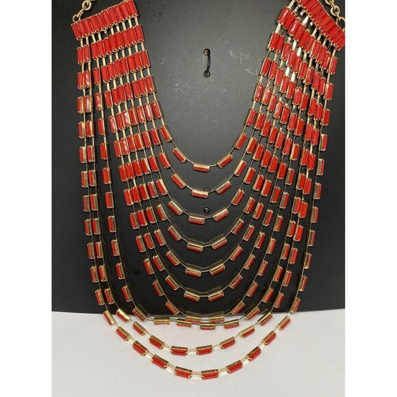 Thalia Sodi Gold-Tone Baguette Multi-Row Necklace MSRP $44.50 CP452 - Picture 3 of 4
